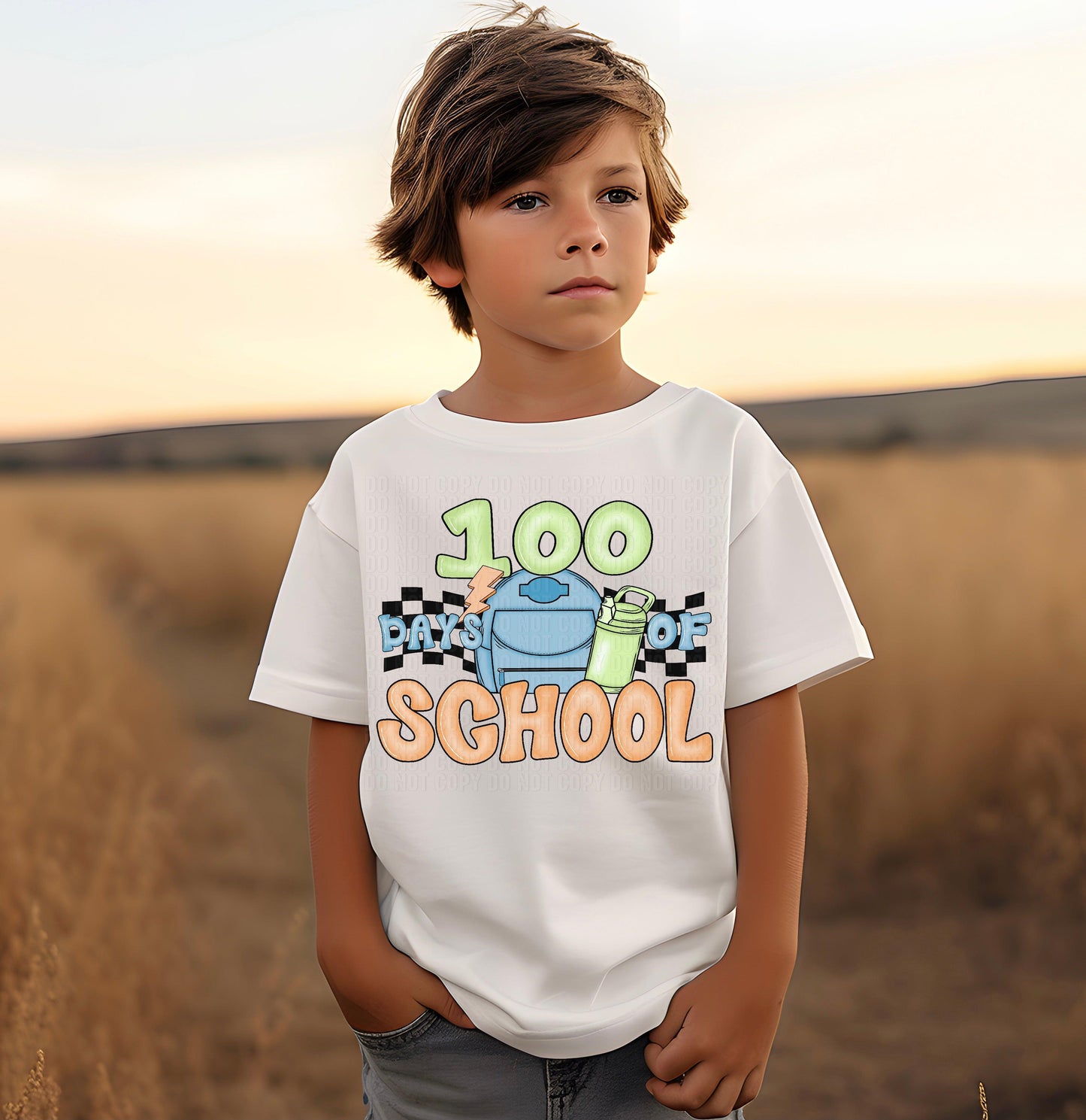 100 Days Of School Boy DTF Transfer