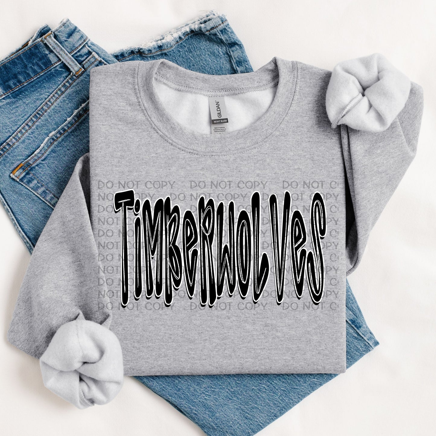 Timberwolves Retro Doodle DTF Transfer