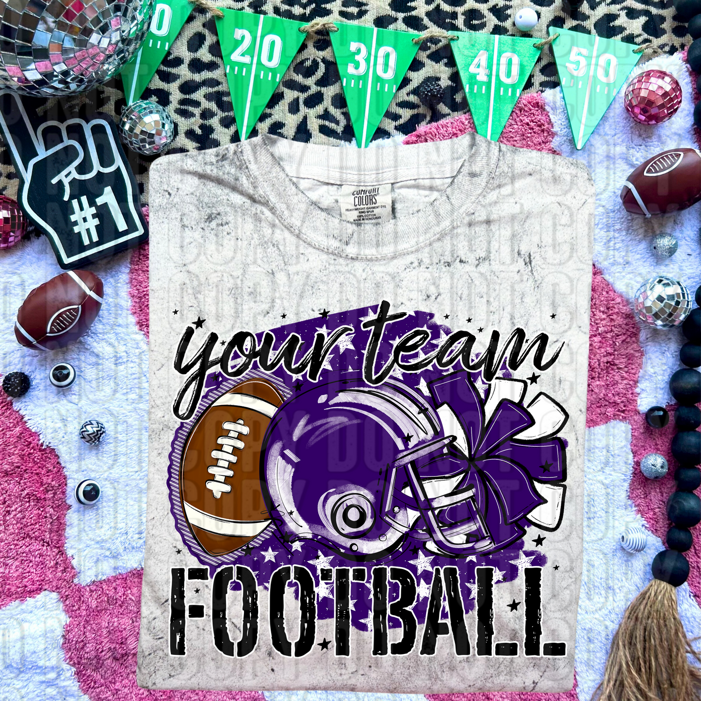 Stars Football Custom/Name Personalized DTF Transfer
