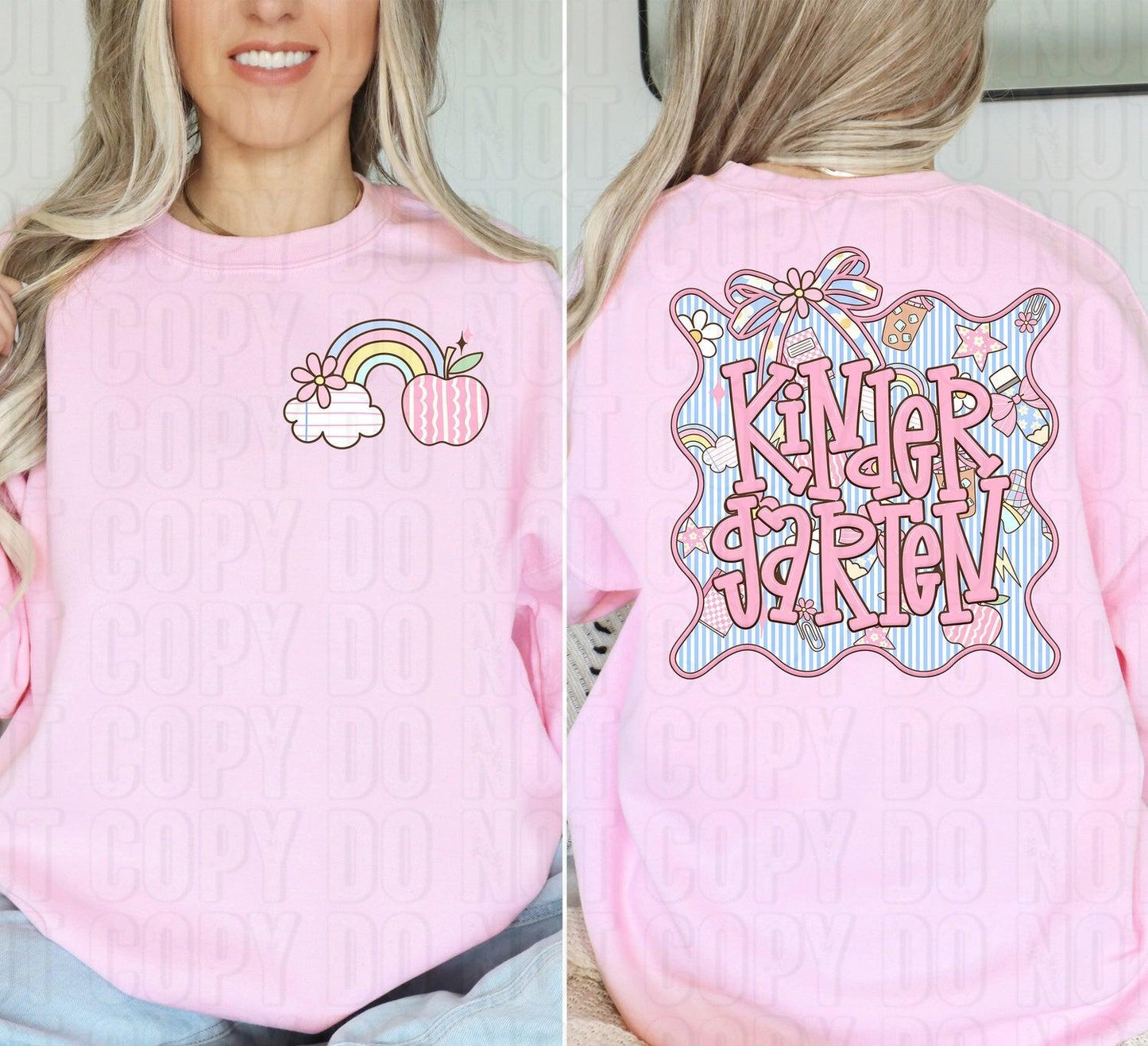 Kindergarten Seersucker Front/Back DTF Transfer
