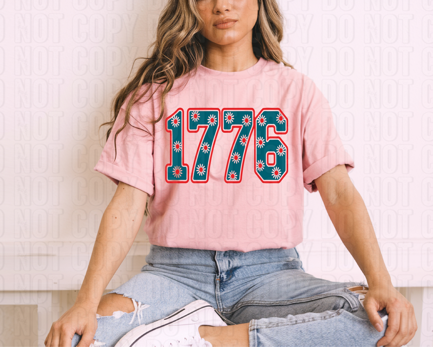 Floral Varsity 1776 DTF Transfer