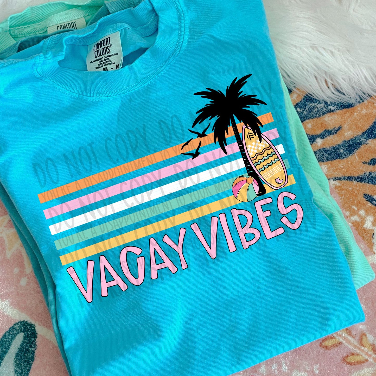 Vacay Vibes Stripes DTF Transfer