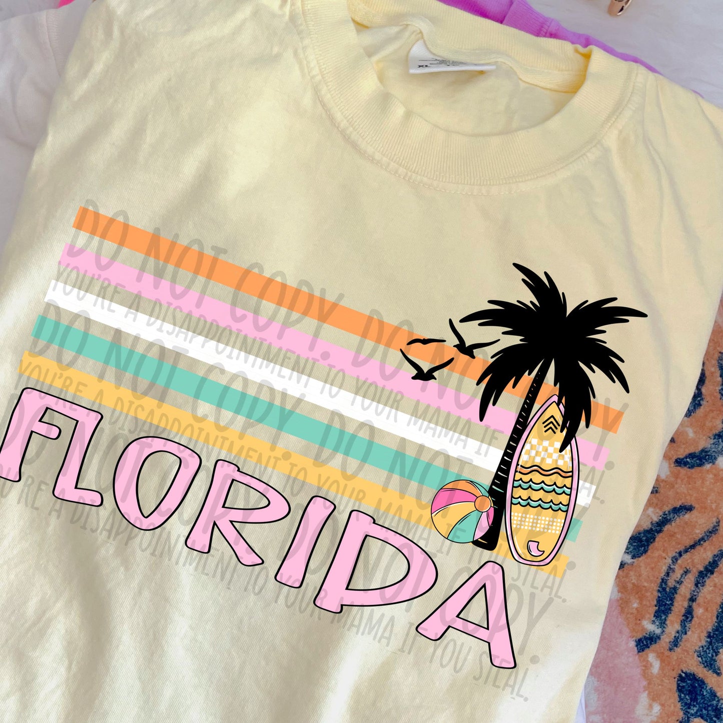 Florida Summer Stripes DTF Transfer