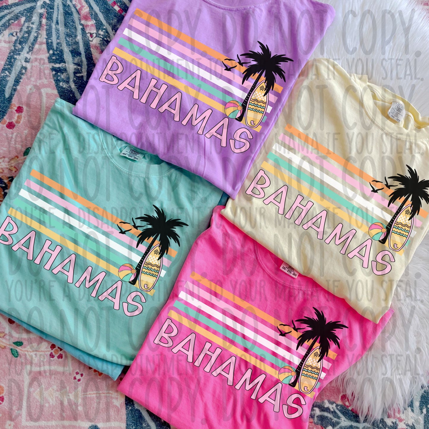 Bahamas Summer Stripes DTF Transfer