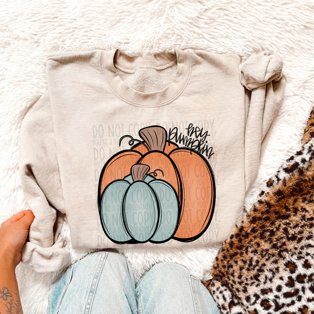 Hey Pumpkin Doodle DTF Transfer