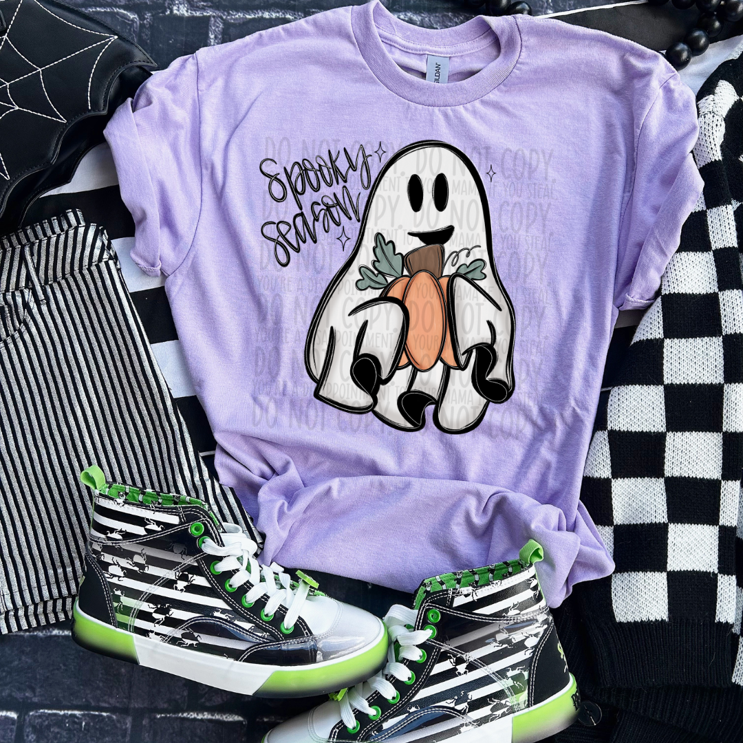 Spooky Season Ghost Pumpkin DTF Transfer