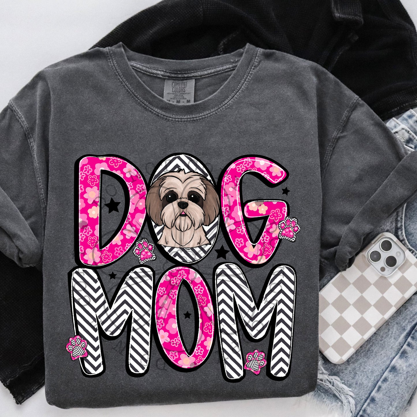 Dog Mom Shih Tzu DTF Transfer