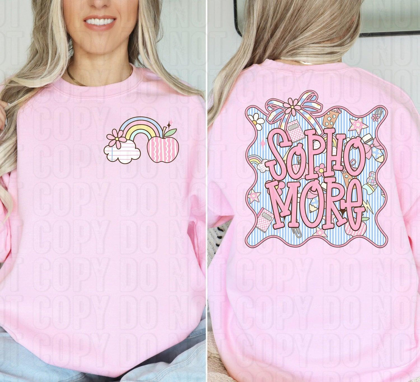 Sophomore Seersucker Front/Back DTF Transfer