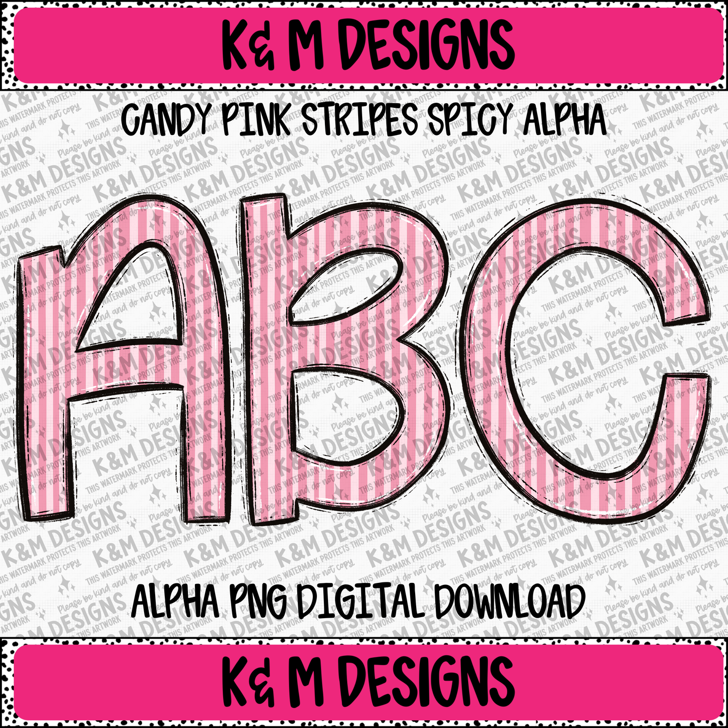 Candy Stripes Spicy Alpha PNG Set Digital Download