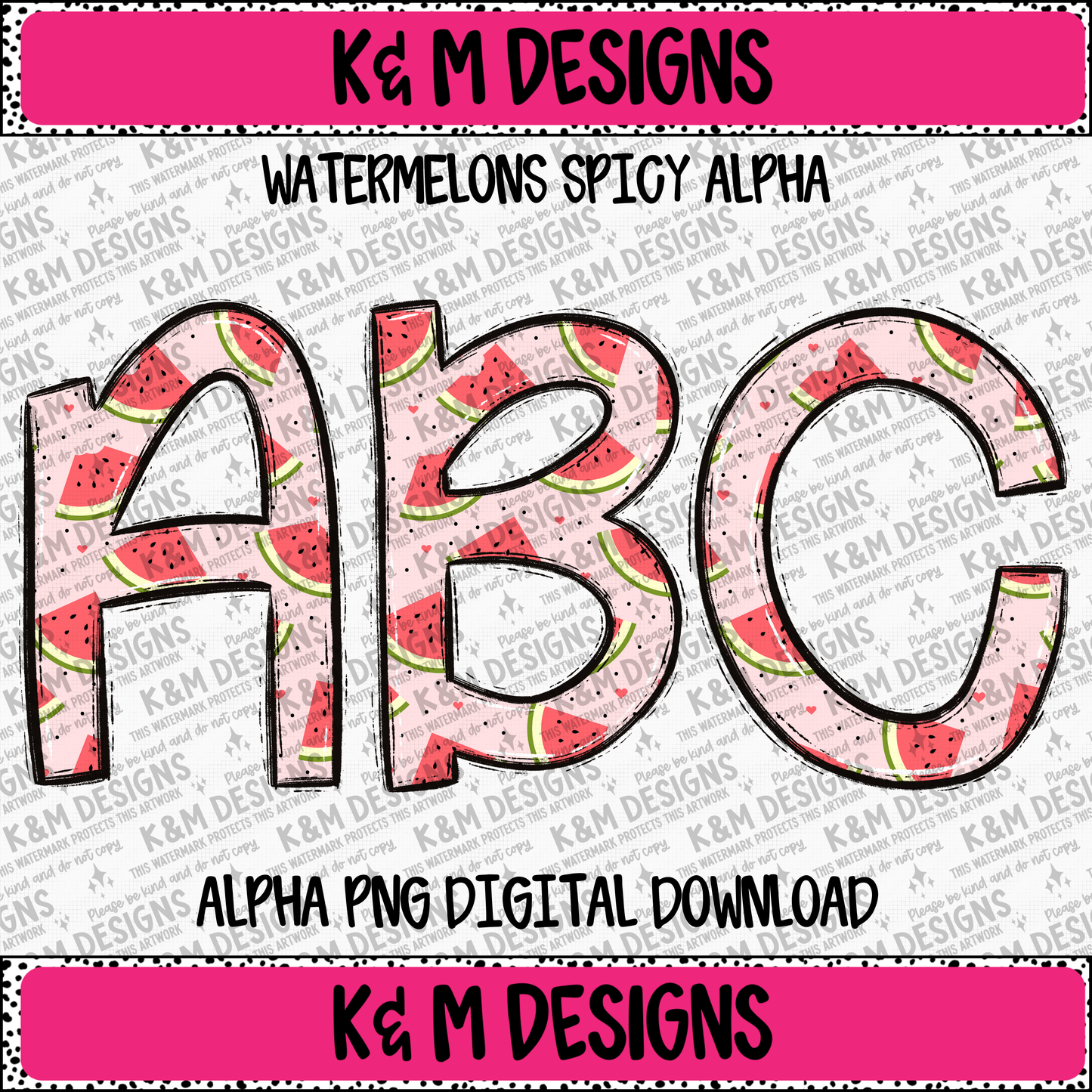 Watermelon Spicy Alpha PNG Set Digital Download