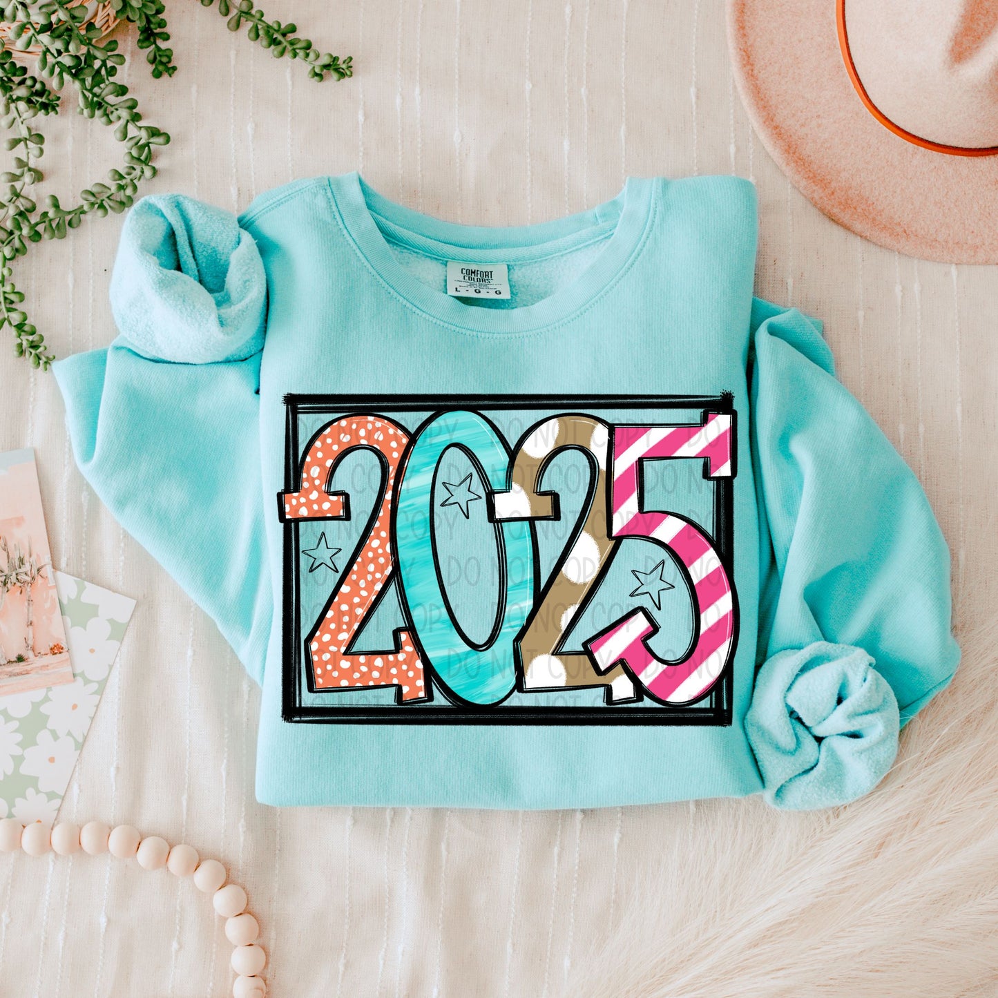 2025 New Year Doodle DTF Transfer