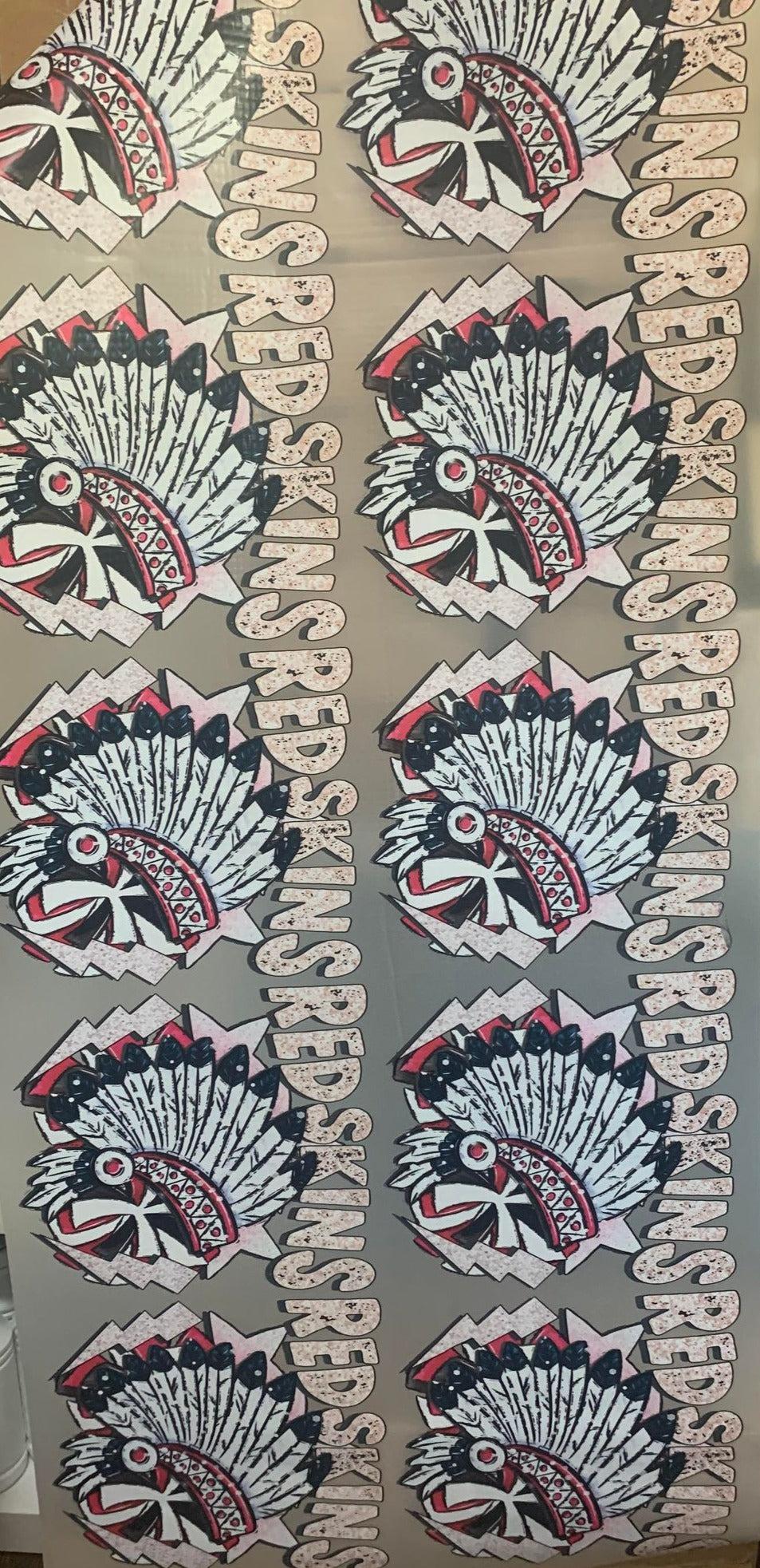 Preppy Redskins DTF Gang Sheet RTS (10 adult transfers)