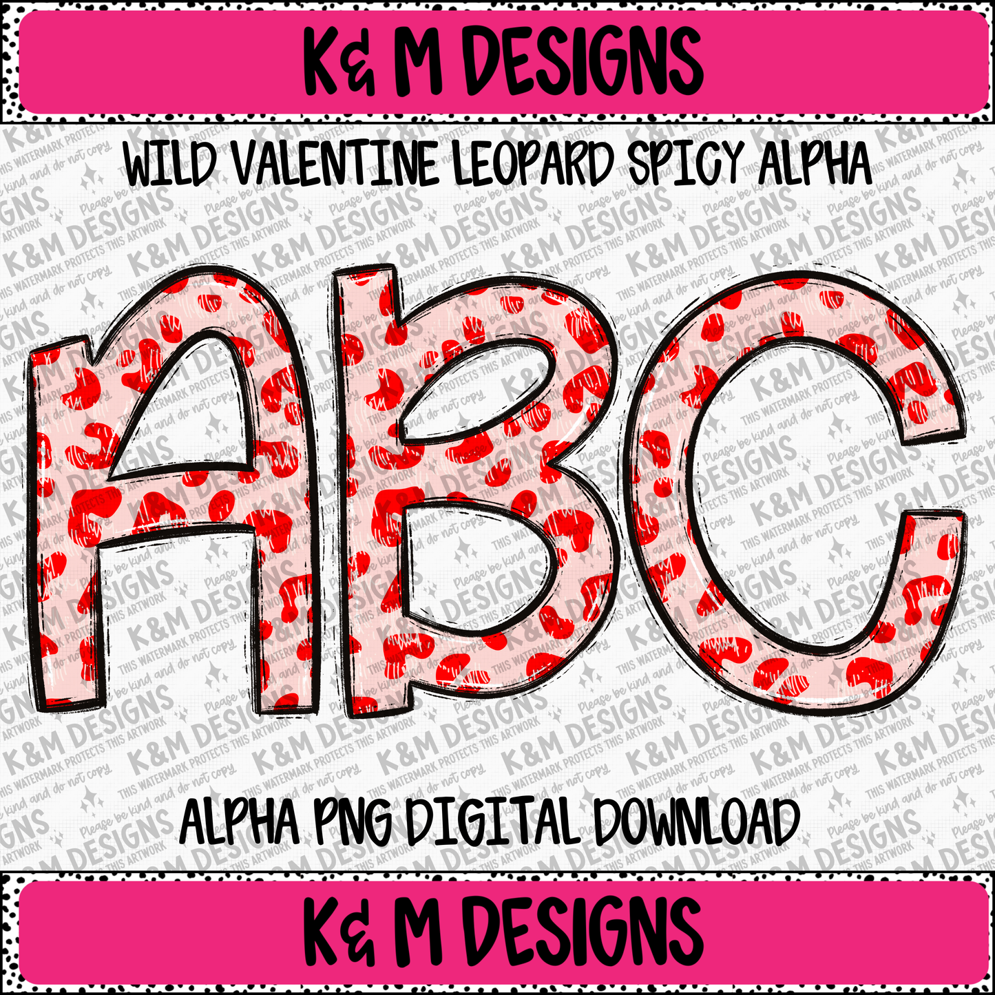 Wild Valentine Leopard Spicy Alpha PNG Set Digital Download