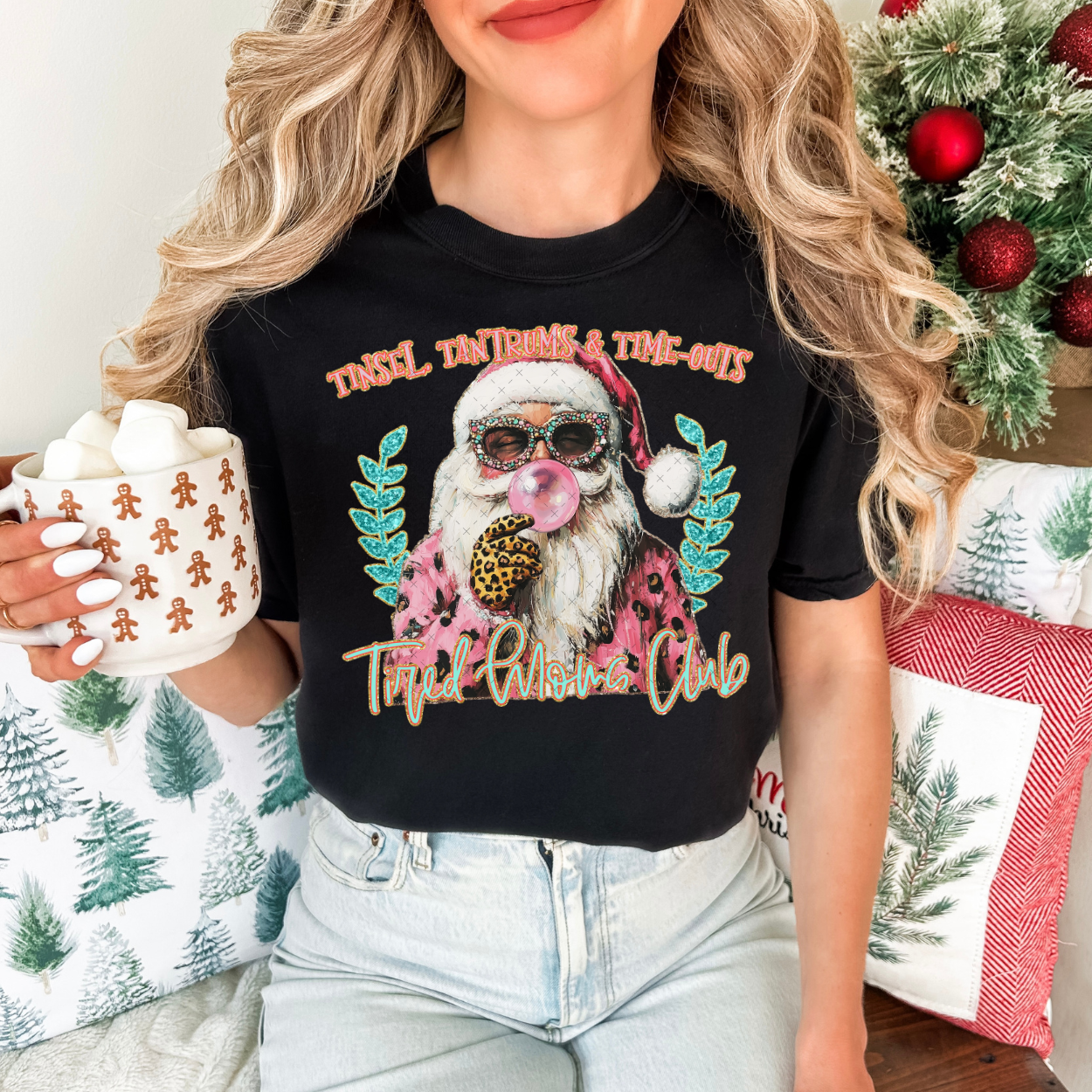 Tinsel, Tantrums & Time-outs Tired Moms Club DTF Transfer