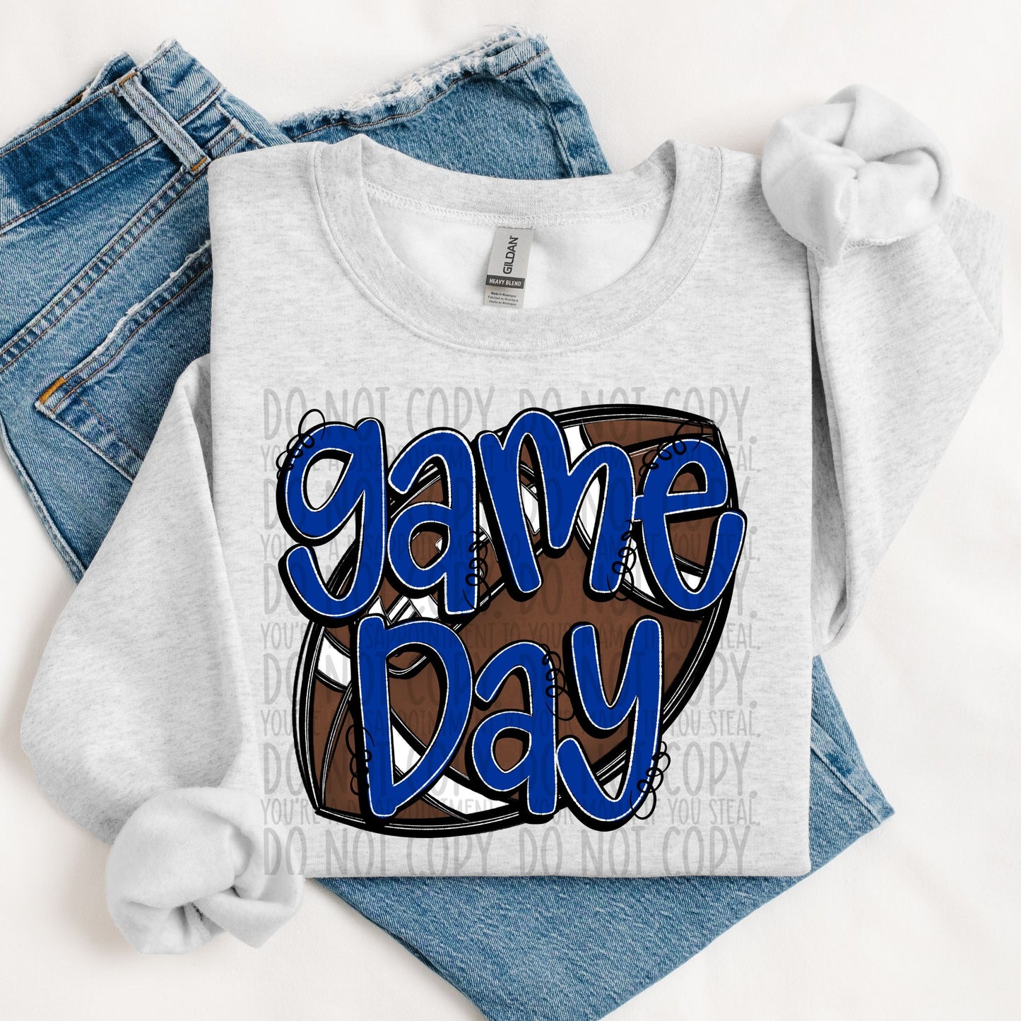 Game Day Football Royal Blue DTF Transfer