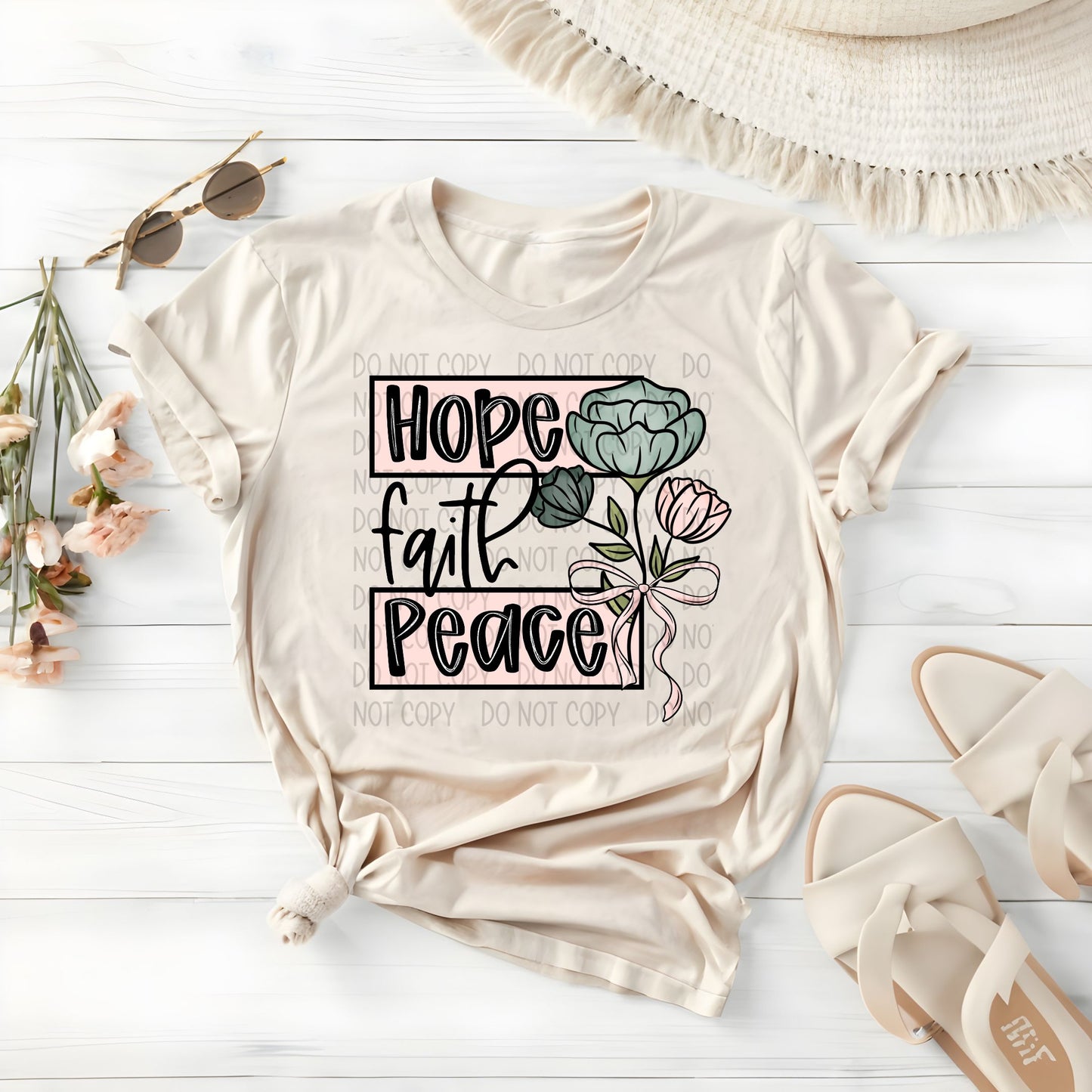 Hope Faith Peace DTF Transfer