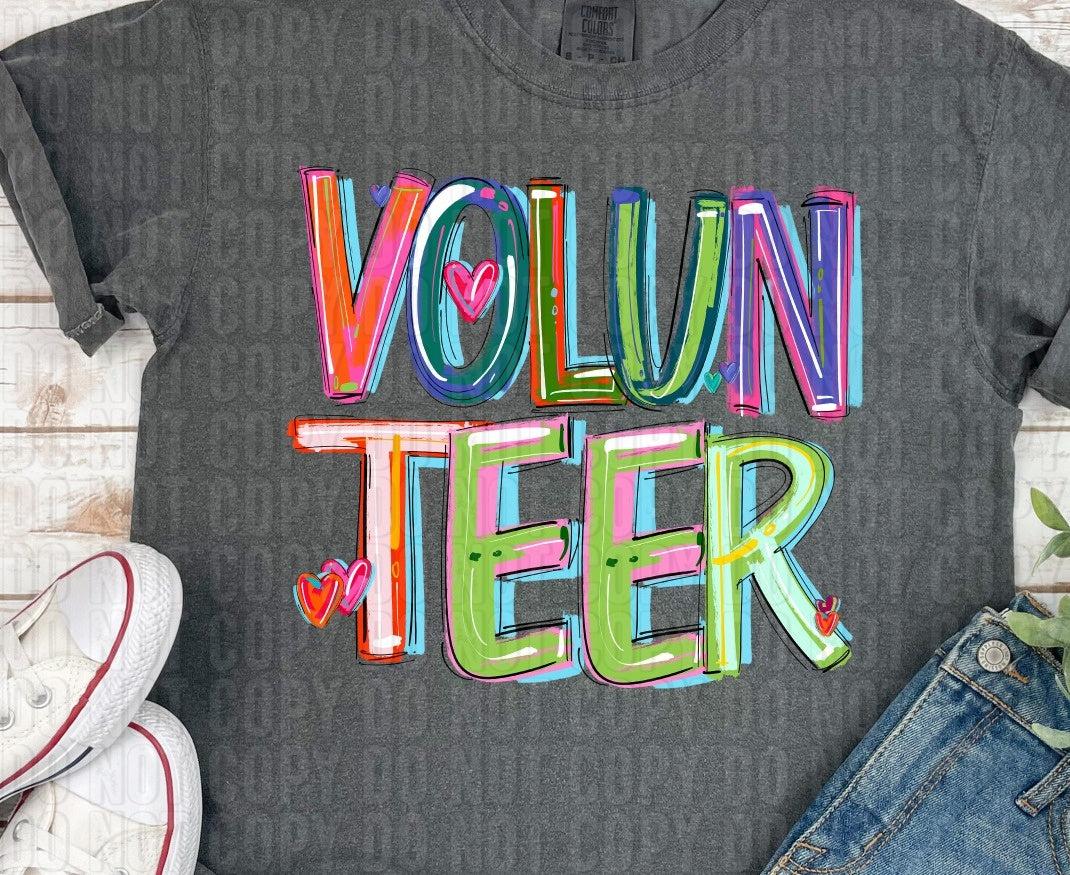 Volunteer Cheery Word DTF Transfer