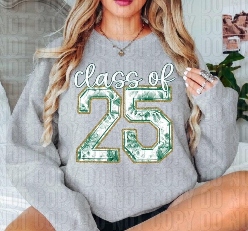 Class Of 25 Green DTF Transfer