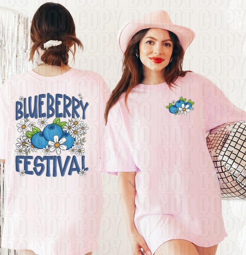 Blueberry Festival Front/Back DTF Transfer
