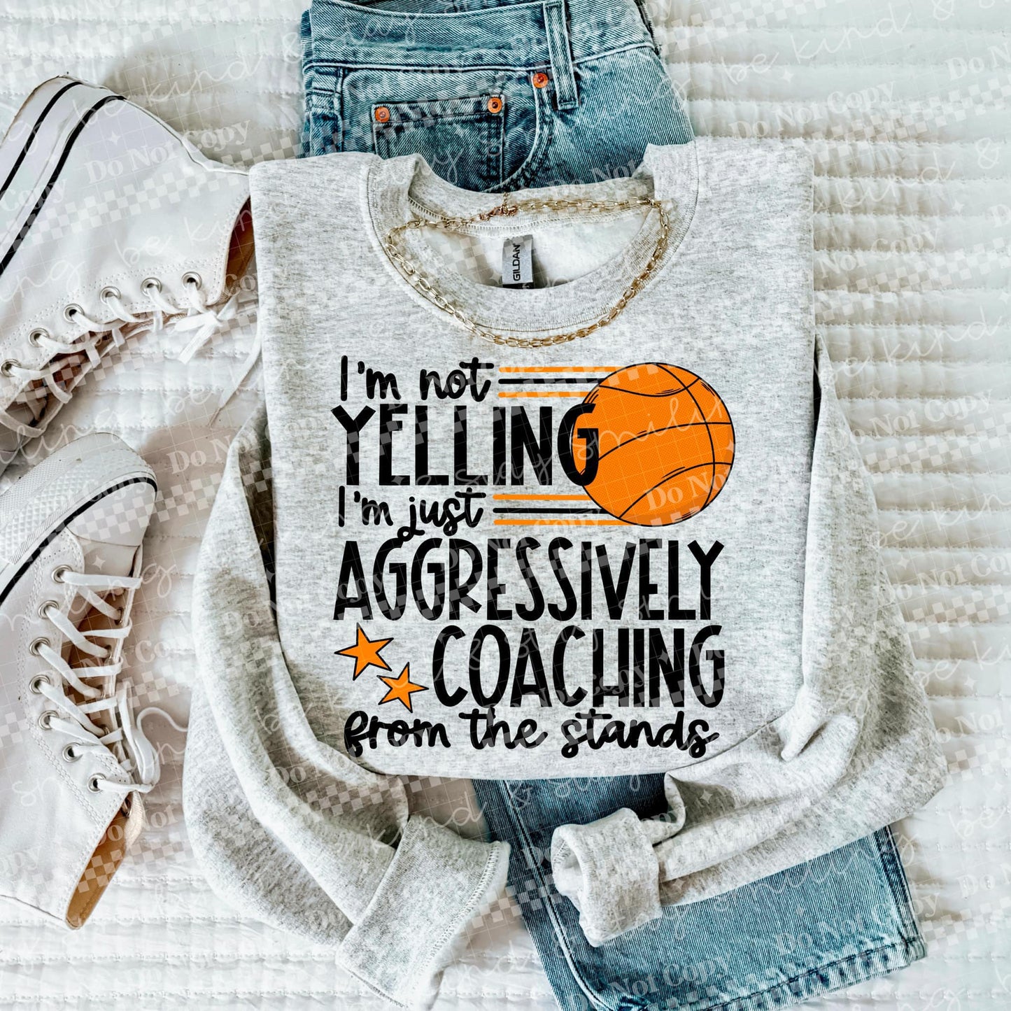 Aggressively Coaching Basketball DTF Transfer