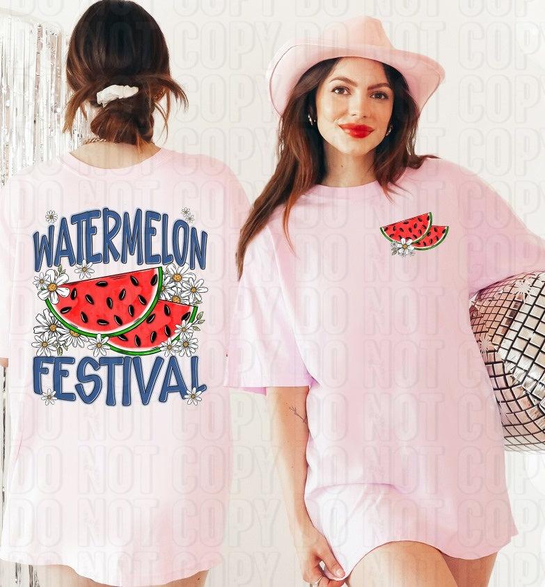 Watermelon Festival Front/Back DTF Transfer