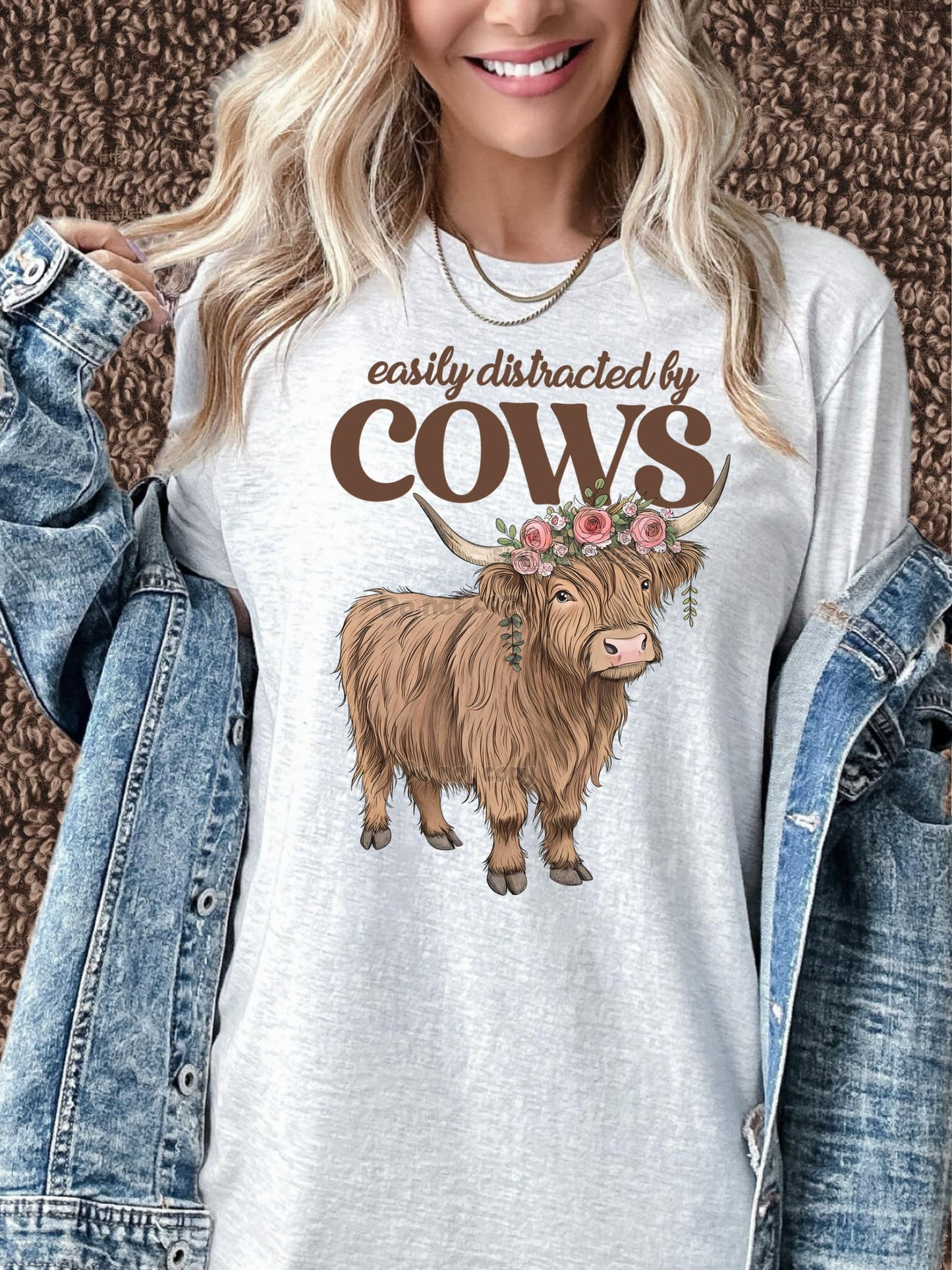 Easily Distracted By Cows DTF Transfer