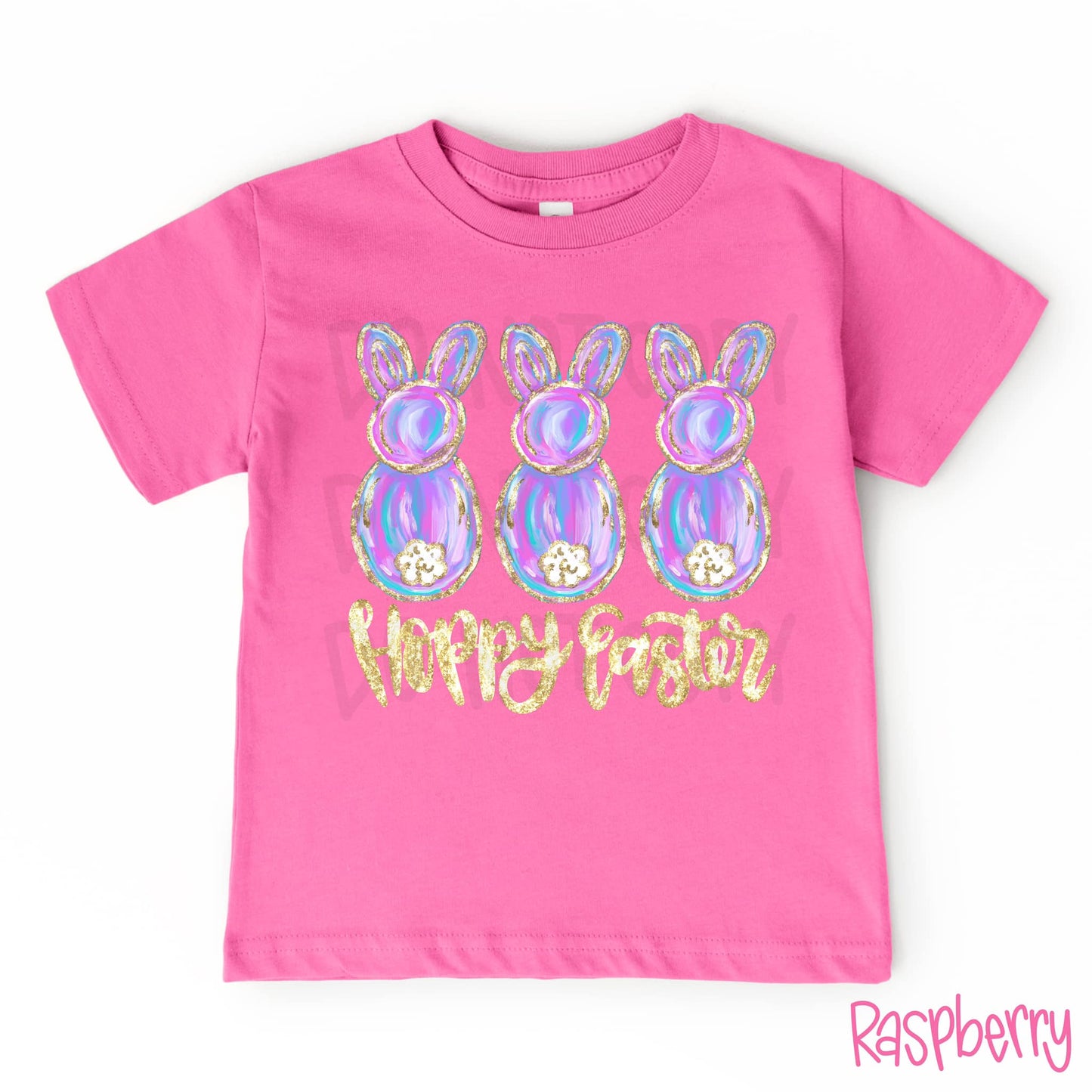 Hoppy Easter Purple & Gold Foil DTF Transfer