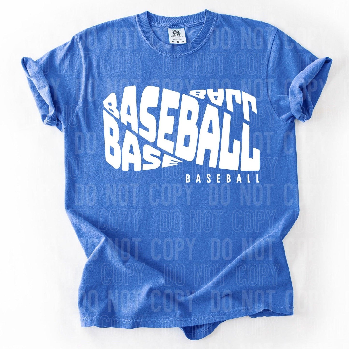 Baseball Loopy White DTF Transfer