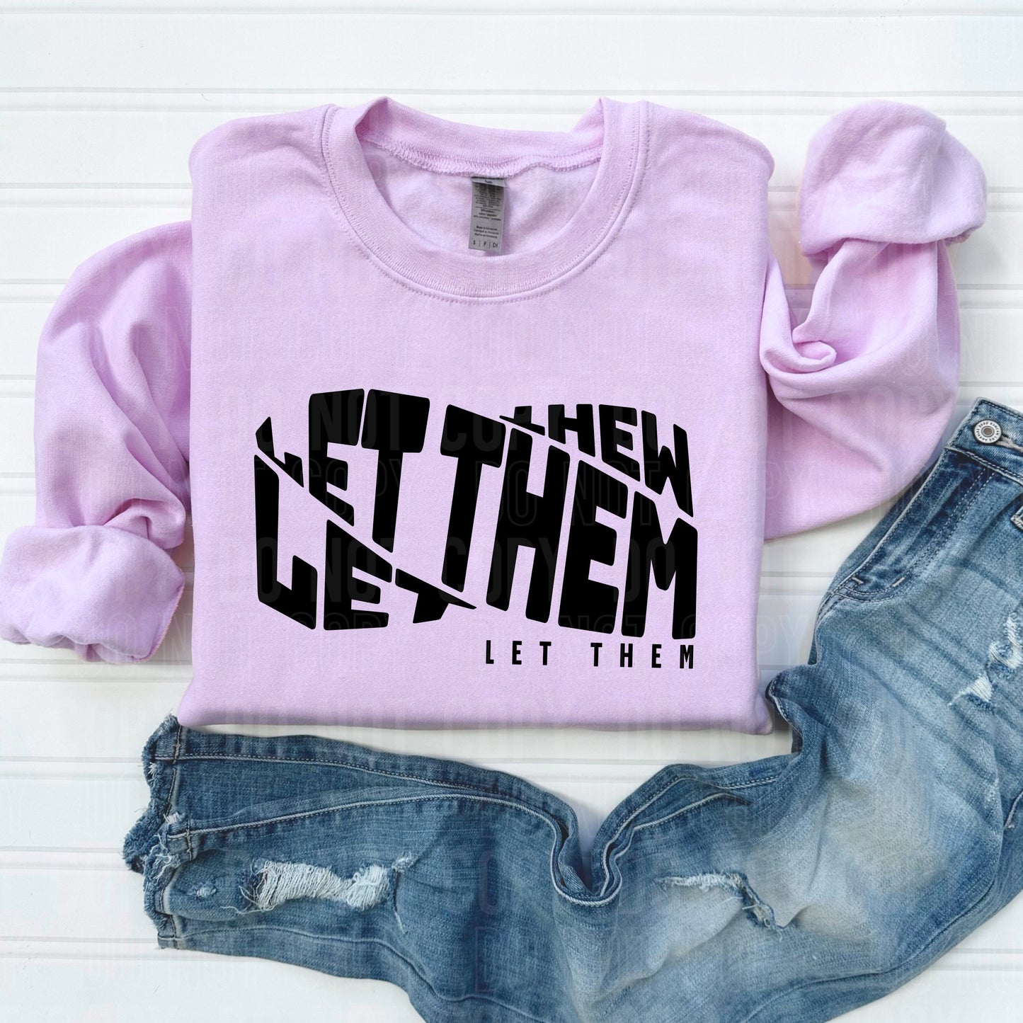 Let Them Loopy Black DTF Transfer