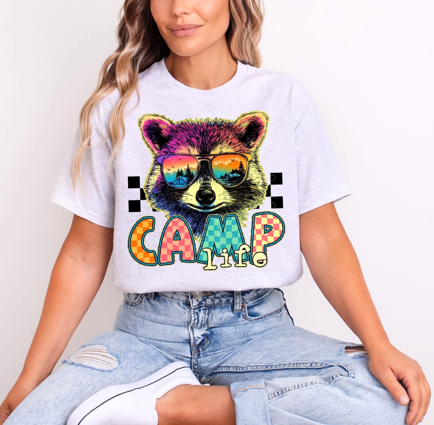 Camp Life Raccoon DTF Transfer