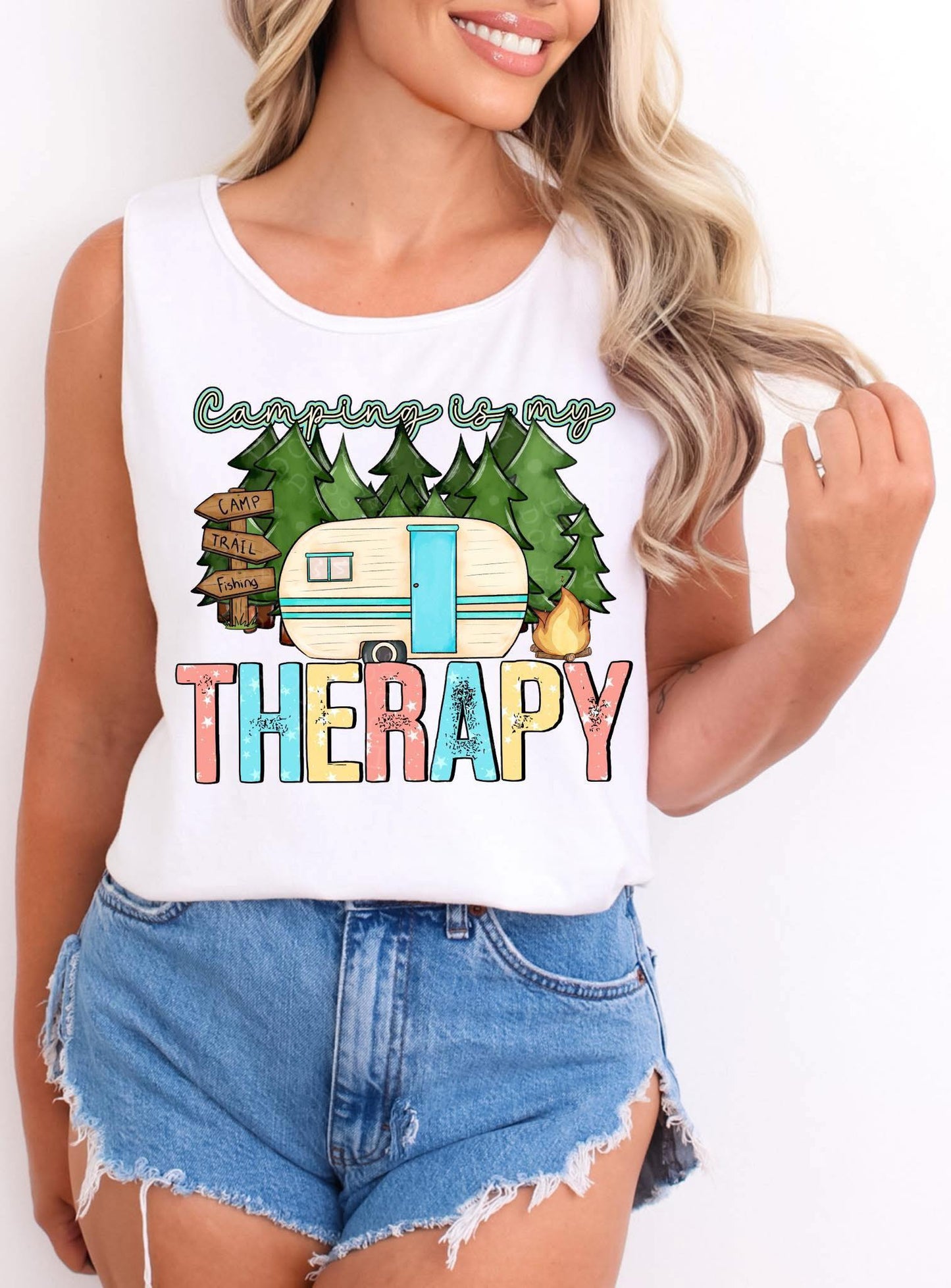 Camping Is My Therapy DTF Transfer