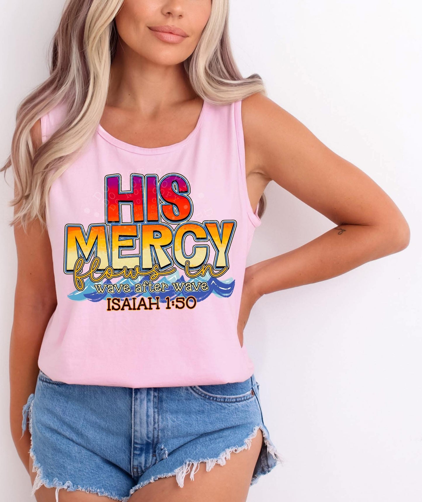 His Mercy Flows In Wave After Wave DTF Transfer