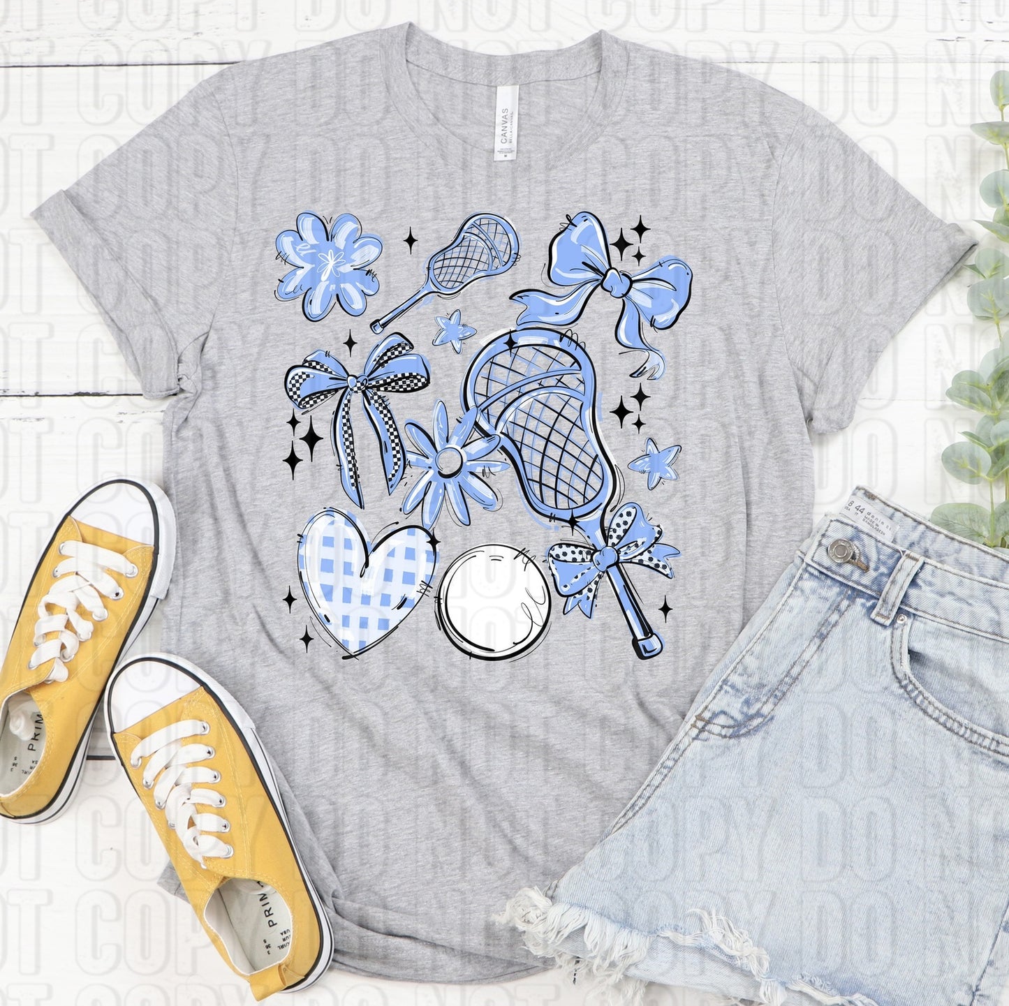 Lacrosse Collage Columbia Blue DTF Transfer