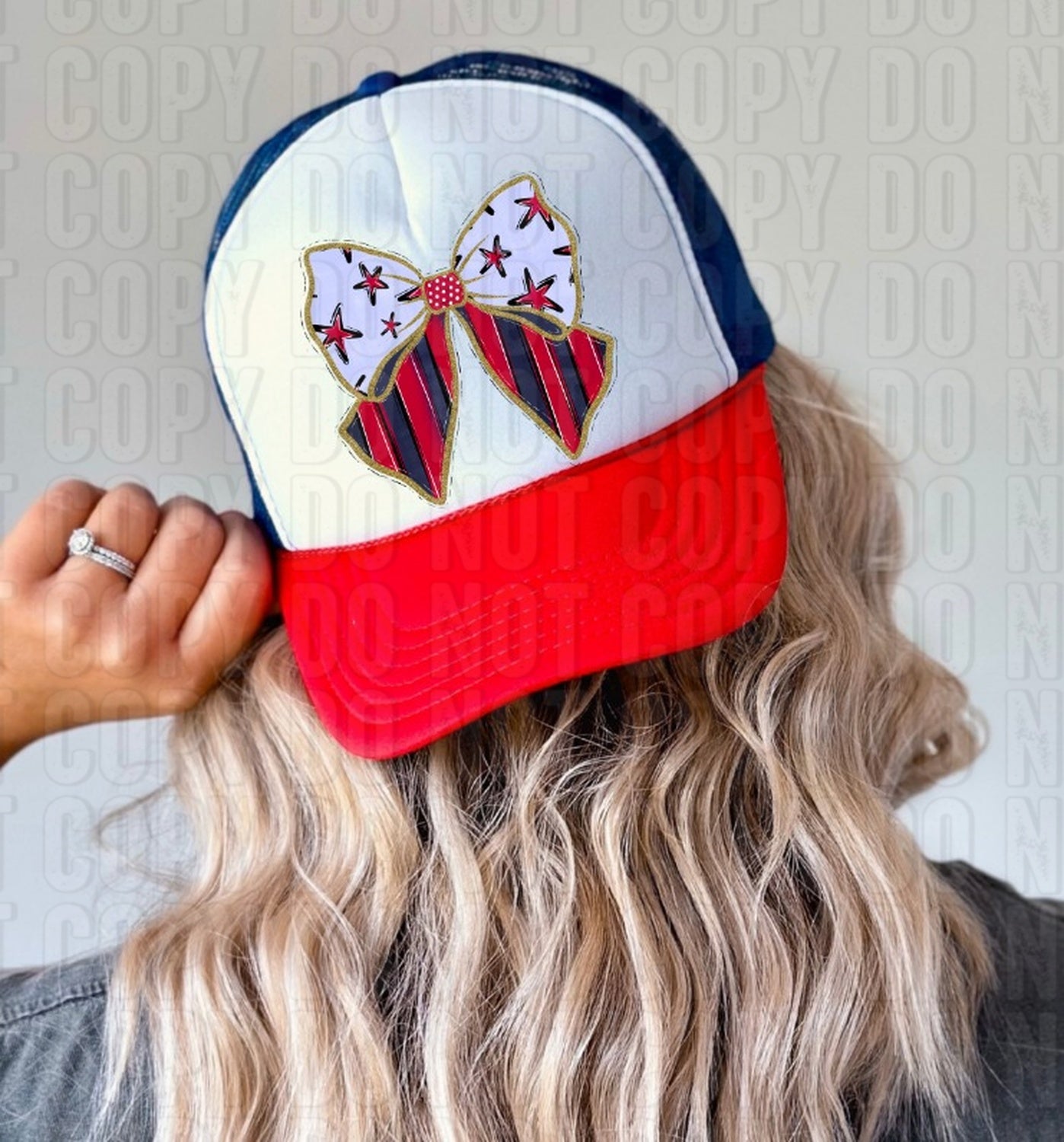 America Coquette Hat Patch DTF Transfer