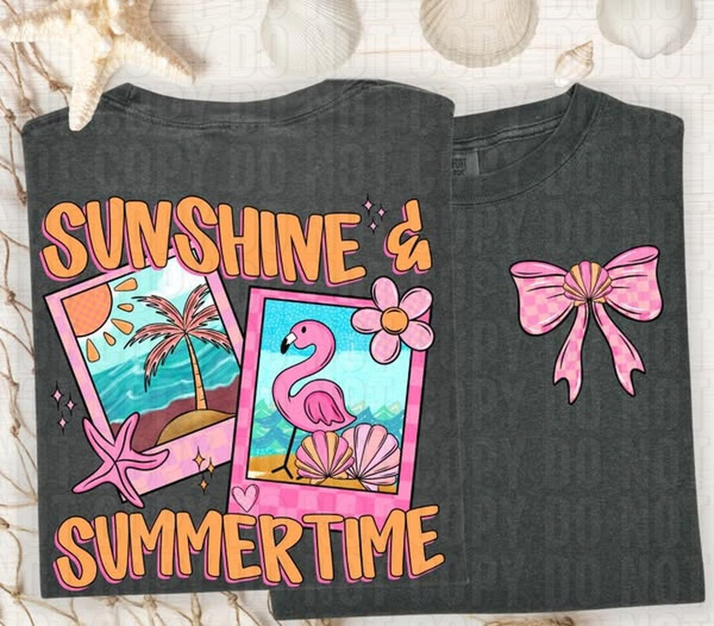 Sunshine And Summertime Front/Back DTF Transfer