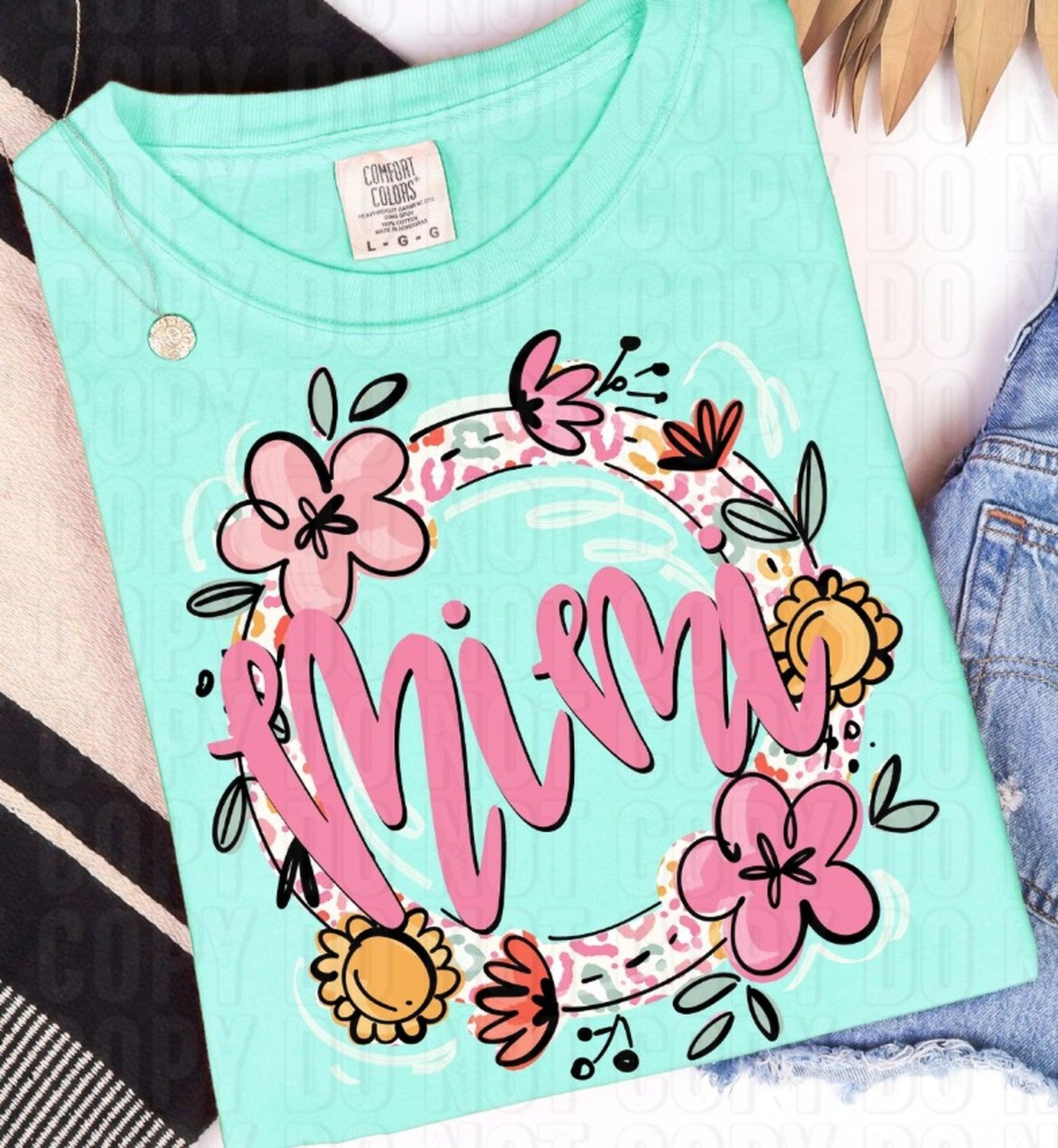 Mimi Leopard Floral DTF Transfer