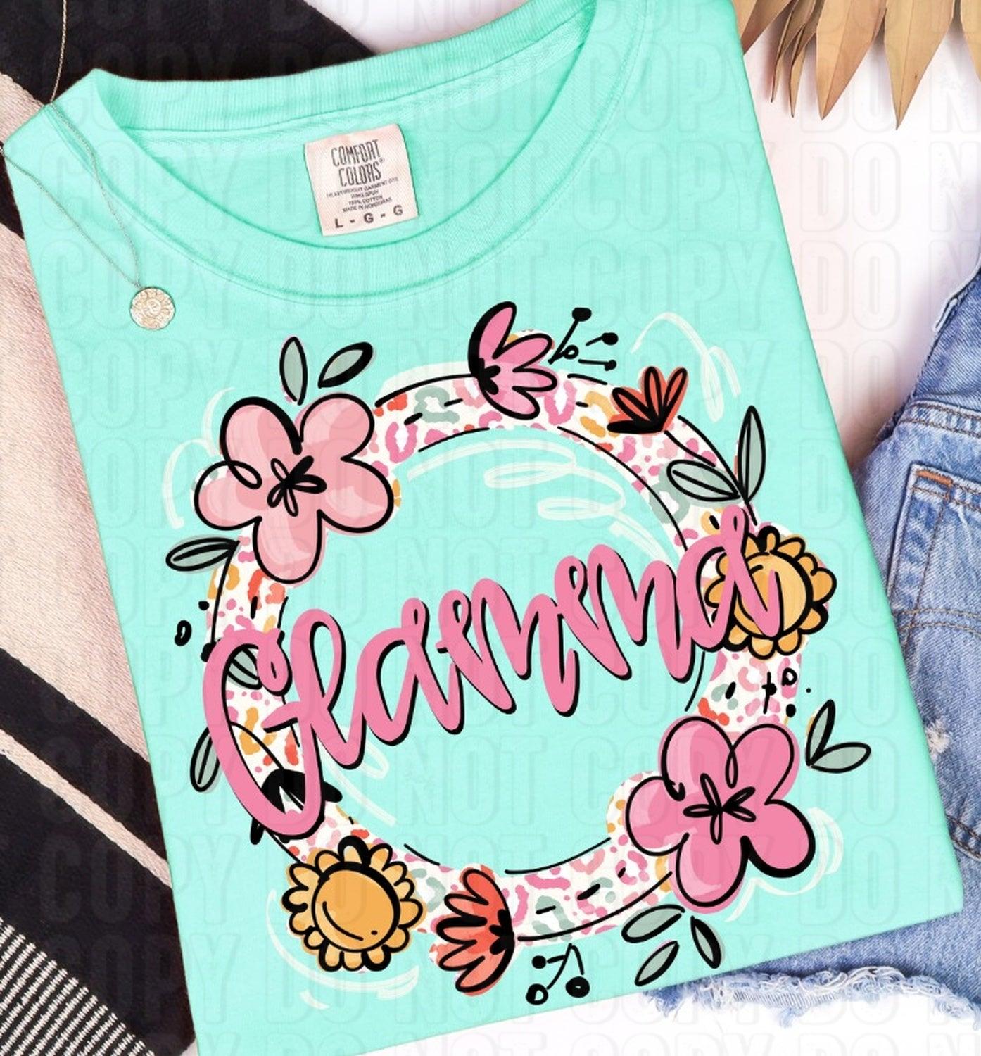 Glamma Leopard Floral DTF Transfer