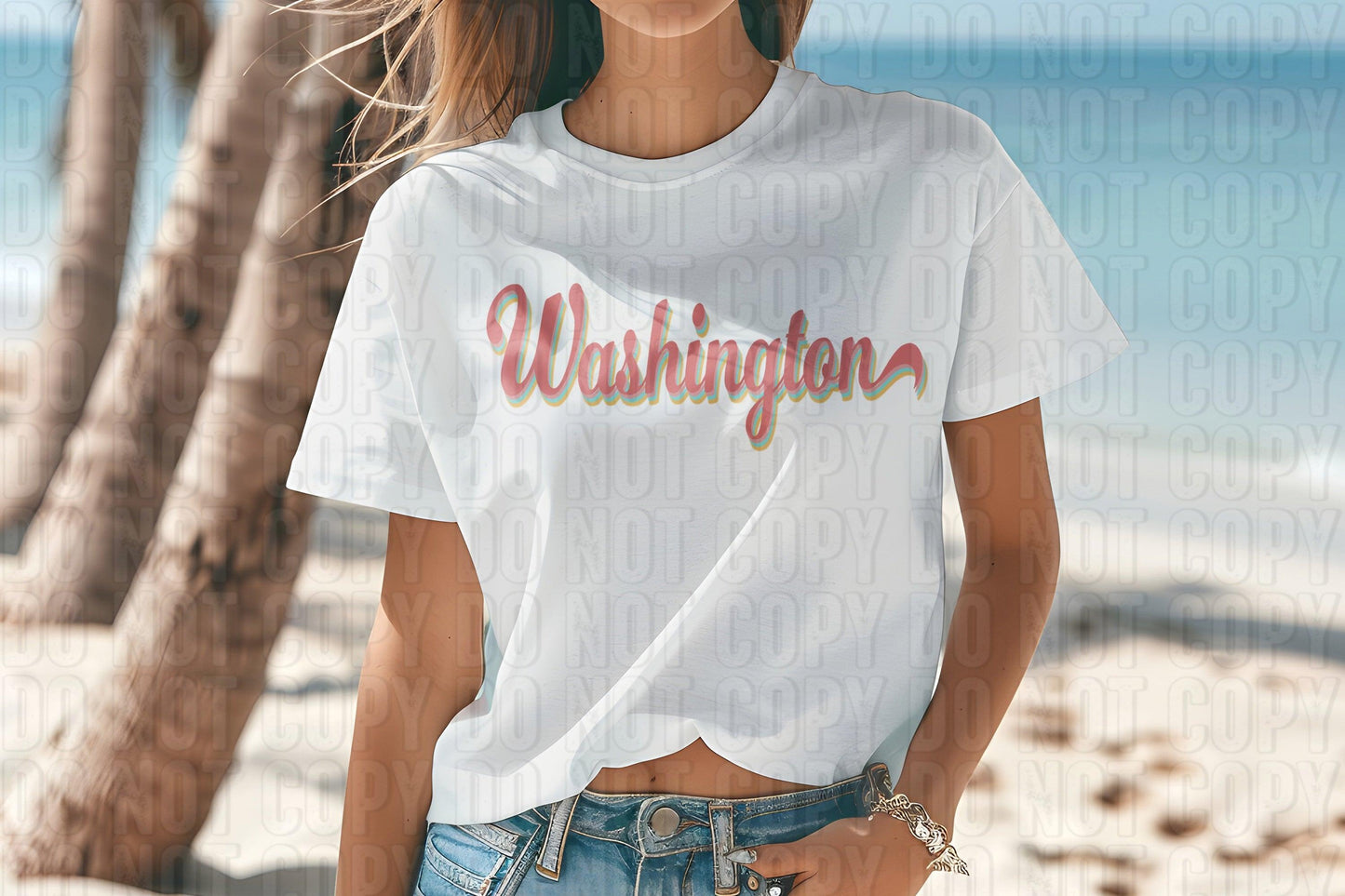 Boho Cursive States DTF Transfer