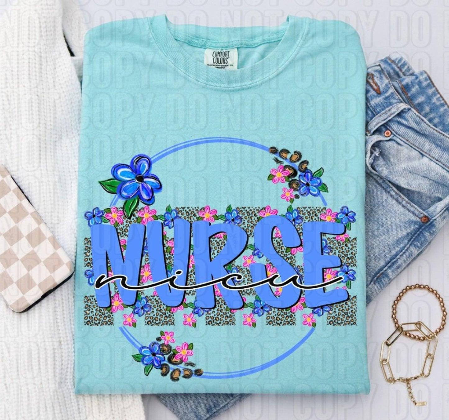 NICU Nurse Leopard DTF Transfer