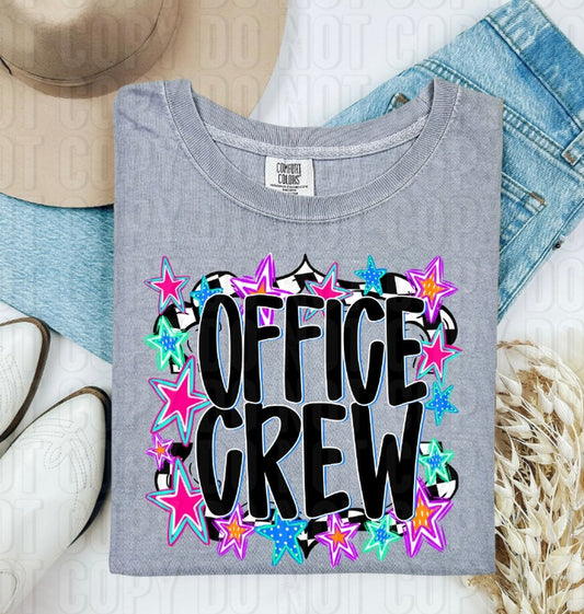 Office Crew Doodled DTF Transfer