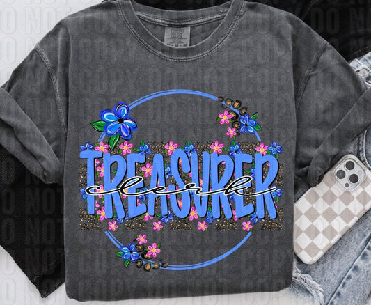 Clerk Treasurer Leopard DTF Transfer