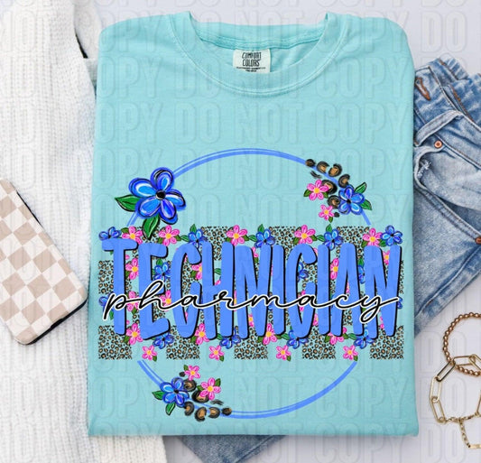 Pharmacy Technician Leopard DTF Transfer