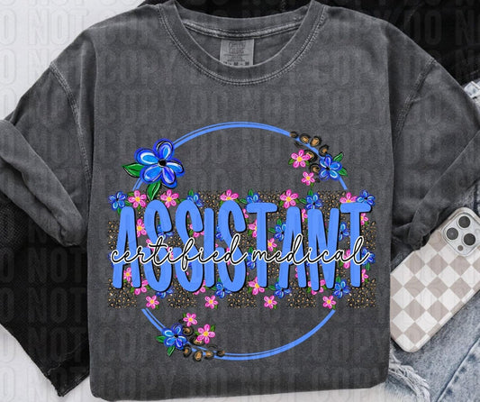 Certified Medical Assistant Leopard DTF Transfer