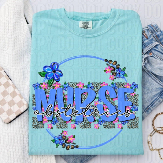 Obstetrics Nurse Leopard DTF Transfer