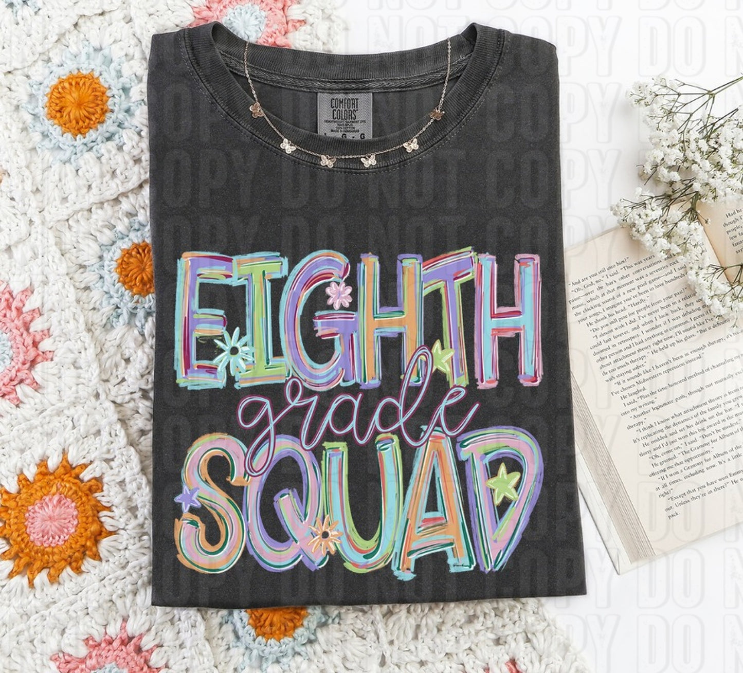 Eighth Grade Squad Titled Word DTF Transfer