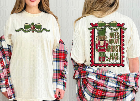 Nuts About Christmas Dark Skin Front/Back DTF Transfer