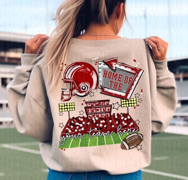 Home Of The Stadium + Pocket Open Field Custom DTF Transfer