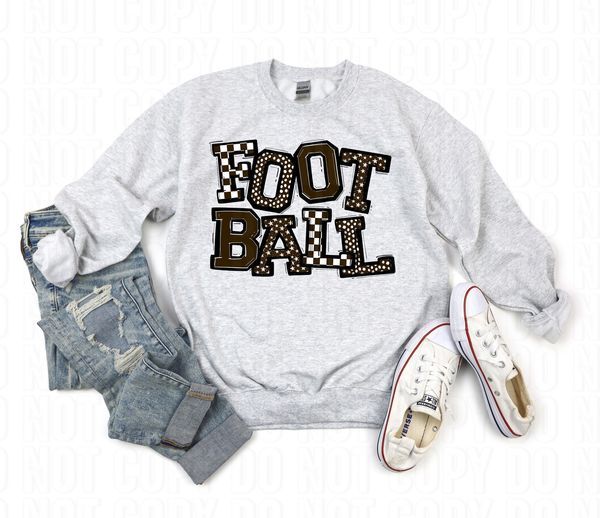 So Sporty Football Brown DTF Transfer