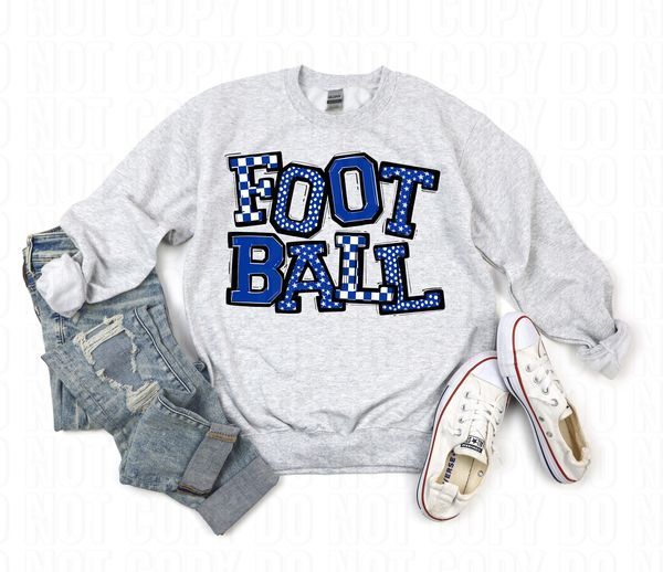 So Sporty Football Royal Blue DTF Transfer