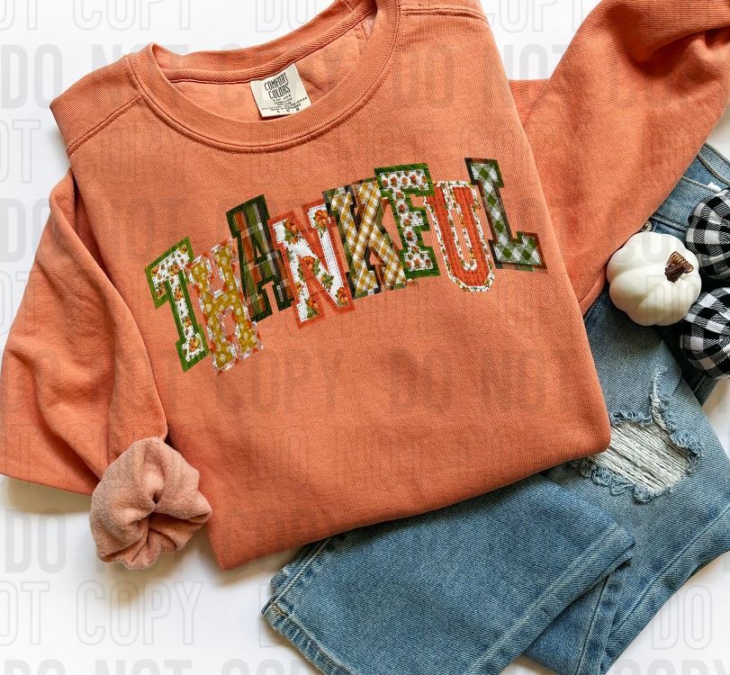 Thankful Quilted DTF Transfer